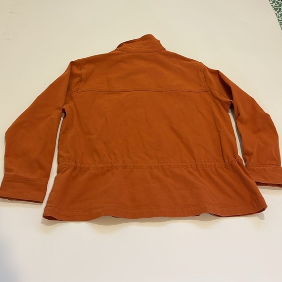 Liverpool Los Angeles Orange Zipper Drawstring Cinch Canvas Jacket - Picture 12 of 13